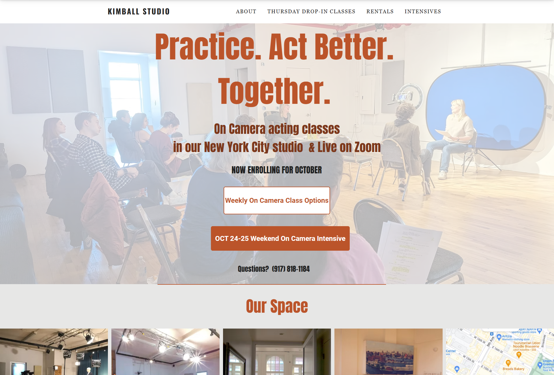 Kimball Studio homepage before the redesign